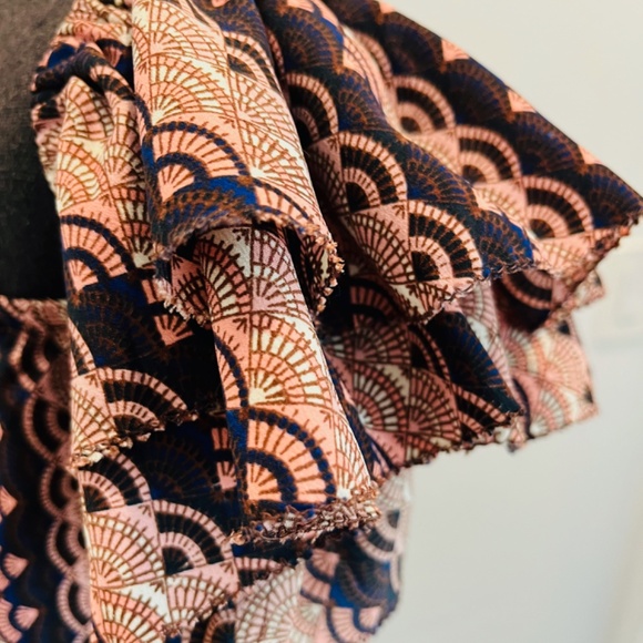 CLEOBELLA 2 pc handmade India maxi dress Blush/brown/black print Orig 328 - Picture 6 of 11